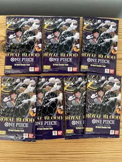 Lot of 7 One Piece Royal Blood Sealed English Booster Packs OP10 - Image 1