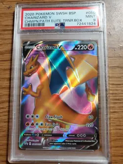 Charizard V SWSH050 - Black Star Promo - Holo Pokemon Card PSA MINT 9 - Image 1