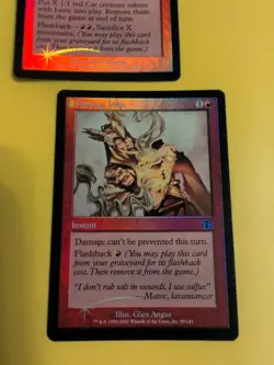 Flaring Pain & Firecat Blitz. Judgment.Old VIntage. MTG 2 Card. FOIL - Image 2