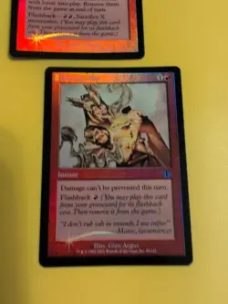 Flaring Pain & Firecat Blitz. Judgment.Old VIntage. MTG 2 Card. FOIL - Image 3