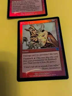 Flaring Pain & Firecat Blitz. Judgment.Old VIntage. MTG 2 Card. FOIL - Image 4