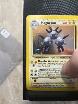 Magneton Base Set Holo Unlimited Rare MP Pokemon TCG Card 9/102 - Image 5