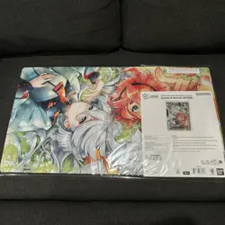 Bandai Gundam Card Game Standard Playmat and Card Set Suletta & Miorine EVX02 - Image 1
