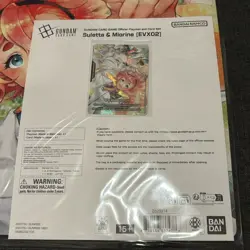 Bandai Gundam Card Game Standard Playmat and Card Set Suletta & Miorine EVX02 - Image 2