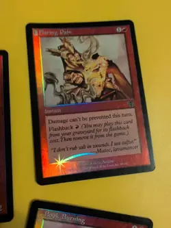 Flaring Pain,Book Burning & Barbarian Bully Judgment.Old VIntage.MTG 3 Card.FOIL - Image 5