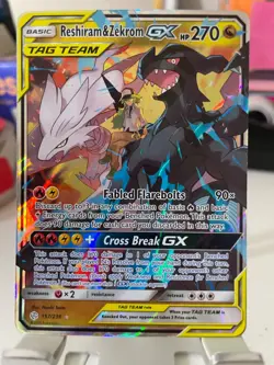 Pokemon Card TCG Reshiram & Zekrom GX 157/236 Cosmic Eclipse Tag Team 2019 GREAT - Image 1
