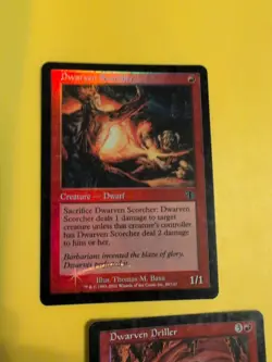 Dwarven Drilller & Dwarven Scorcher Judgment.Old VIntage.MTG 2 Card.FOIL - Image 5