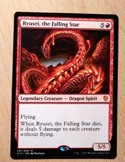MTG Magic: Ryusei, der Sinkende Stern, the Falling Star, English, Drache Dragon - Image 1