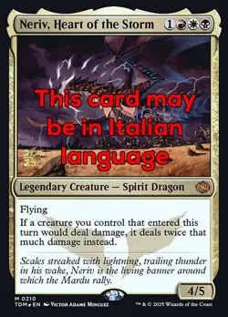 MTG NERIV, HEART OF THE STORM FOIL EXC NERIV, CUORE DELLA TEMPESTA 210 TDM PRE - Image 1