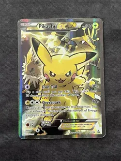 Pokemon Pikachu EX XY124 Black Star Promo 2016 Holo Card TCG - HP - Image 1