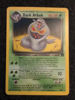 Pokemon TCG Dark Arbok Card 19/82 Unlimited Non-Holo - LP - Image 1
