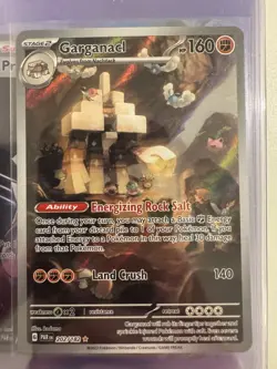 2023 Pokemon Sv04: Paradox Rift Garganacl 202/182 Holo IR NM - Image 1