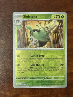 Pokemon TCG Twilight Masquerade Sinistcha Reverse Holo Rare 022/167 - Image 1