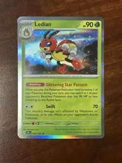 Pokemon TCG Ledian | 003/142 | Holo Rare | Pokemon Stellar Crown - Image 1
