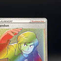 Pokemon TCG Brandon Silver Tempest 203/195 Holo Secret Rare NM - Image 3