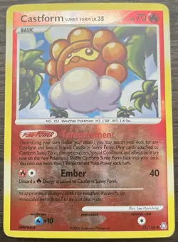 Castform Sunny Form 51/146 Pokemon TCG D&P Legends Awakened Reverse Holo HP - Image 1
