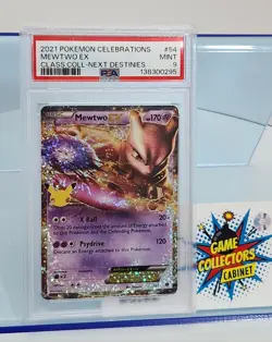2021 PSA 9 Pokemon Celebrations Mewtwo EX 54 Classic Collection Next Destinies - Image 2