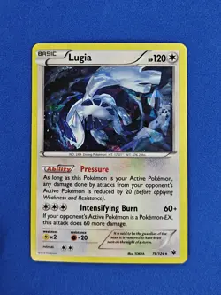 🔵 Pokemon TCG Fates Collide LUGIA 78/124 Exclusive Cracked Ice Holo LP - Image 1