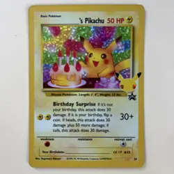 Pokemon Celebrations Classic Collection Birthday Surprise Pikachu #24 NM-Mint - Image 1