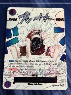 One Piece Gear Two (Alternate Art) OP11-080 A Fist of Divine Speed Foil - Image 1