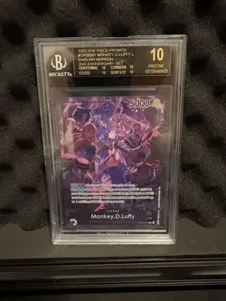 POP 1! 2015 ONE PIECE MONKEY D LUFFY 2ND ANNIVERSARY OP09-061BGS 10 BLACK LABEL - Image 1