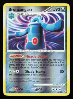 Bronzong 6/123 Reverse Holo Rare Mysterious Treasures Pokemon Card - Image 1