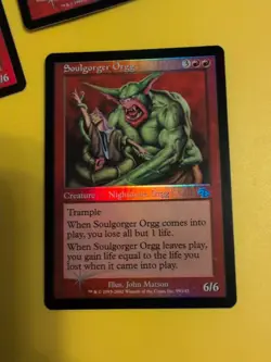 Soulgorger Orgg x3. Nightmare Judgment.Old VIntage.MTG 3 Card.FOIL - Image 3