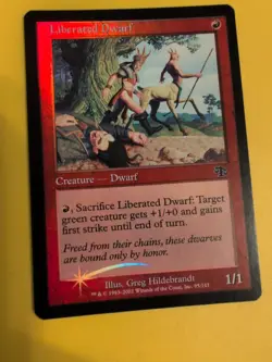 Liberated Dwarf. Judgment.Old VIntage.MTG Card.FOIL - Image 2