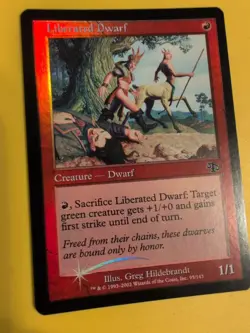 Liberated Dwarf. Judgment.Old VIntage.MTG Card.FOIL - Image 3