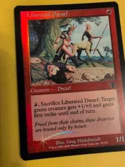 Liberated Dwarf. Judgment.Old VIntage.MTG Card.FOIL - Image 4