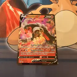 Houndoom V 021/189 SWSH Darkness Ablaze Ultra Rare Holo Pokemon TCG Card NM (K) - Image 1