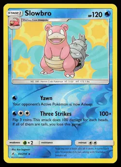 Slowbro 43/214 Reverse Holo Unbroken Bonds Pokemon Card - Image 1
