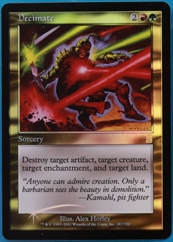 Decimate FOIL Odyssey NM Red Green Rare MAGIC MTG CARD (ID# 495649) ABUGames - Image 1