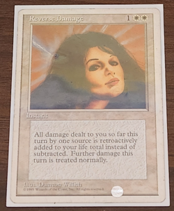 MTG Reverse Damage- Alternate 4th Edition- Regular- Rare-LP - Image 1