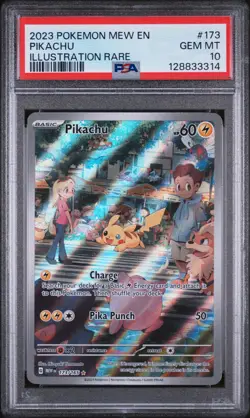 2023 POKEMON MEW EN-151 ILLUSTRATION RARE #173 PIKACHU PSA 10 - Image 1