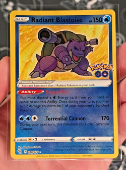 Radiant Blastoise 018/078 Pokemon GO - Pokemon TCG Holo - NM - Image 2