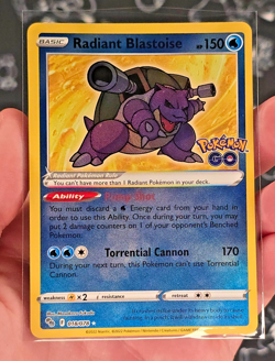 Radiant Blastoise 018/078 Pokemon GO - Pokemon TCG Holo - NM - Image 4