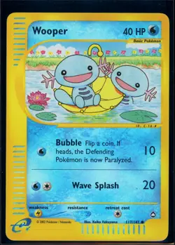 Pokemon AQUAPOLIS - #117/147 Wooper - Reverse Holo - ENG - Lightly Played - Image 1