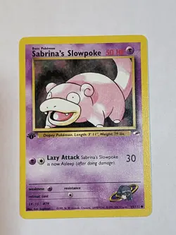Pokemon TCG Sabrina's Slowpoke Gym Heroes 1st Edition 95/132 - Image 1