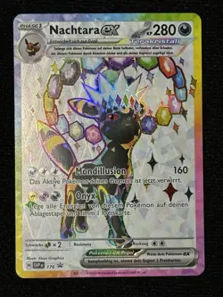 Pokemon : Nachtara EX SVP 176 Black Star Promo Near Mint Deutsch Prismatische - Image 1