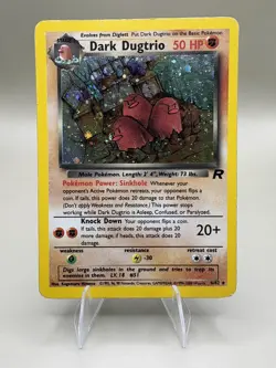Dark Dugtrio 6/82 Holo – Team Rocket Set – Vintage Pokemon Card - Image 3