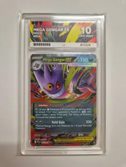 Mega Gengar Ex 56 Phantasmal Flames ACE Grading 10 GEM MINT Pokemon Card Pokemon - Image 1