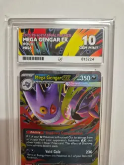 Mega Gengar Ex 56 Phantasmal Flames ACE Grading 10 GEM MINT Pokemon Card Pokemon - Image 2