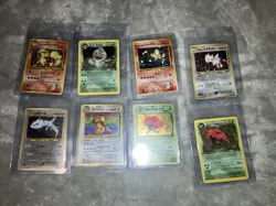 Pokemon Holo Rare Vintage 8 Card Lot With Two Team Rocket First Edition Cards - Image 1