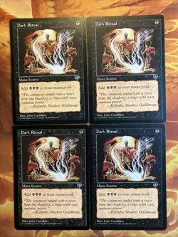 MTG 4 x Dark Ritual Mirage Very Lightly Played Condition Black Vintage!!! - Image 1