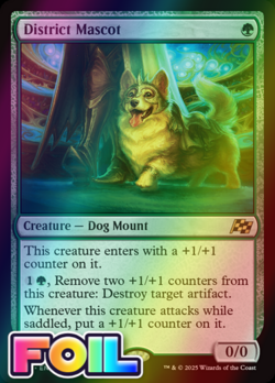 x1 District Mascot DFT Aetherdrift MTG 158 FOIL RARE M/NM 1x - Image 1