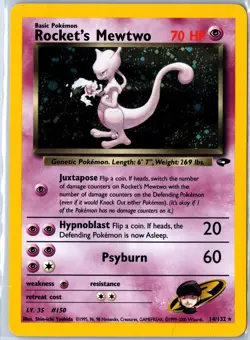 Pokemon tcg: Gym Challenge Rocket's Mewtwo #014/132 - Cosmos Holo - MP Rare .VO5 - Image 1