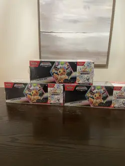 LOT OF 3 Pokemon TCG Prismatic Evolutions 2-Pack Suprise Box + Booster Bundle - Image 1