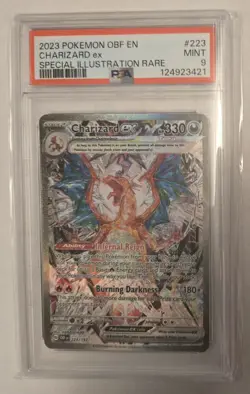 Pokemon Charizard ex Special Illustration Rare Holo 223/197 Obsidian Flames PSA - Image 1
