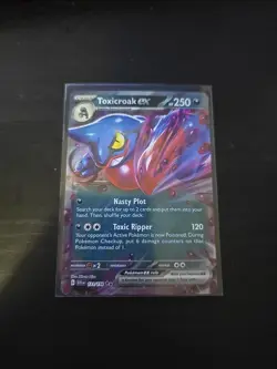 Pokemon TCG Toxicroak ex Scarlet & Violet Base Set 131/198 Holo Double Rare - Image 1